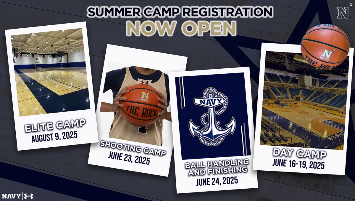 We are about one month out from our summer camps! 🏀⚓️

Signup here - tinyurl.com/4adhfvwz

#GoNavy | #Impact