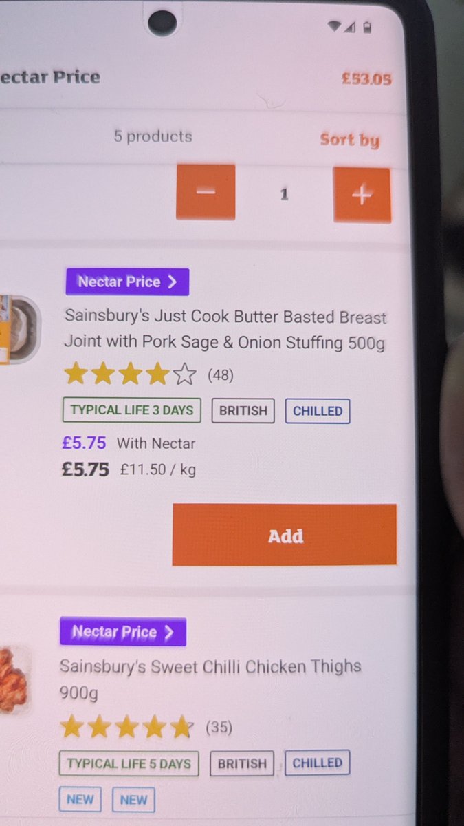 andpaton's tweet photo. @sainsburys Nectar price more expensive than standard price on your app for several items right now? https://t.co/epmoafBlKf