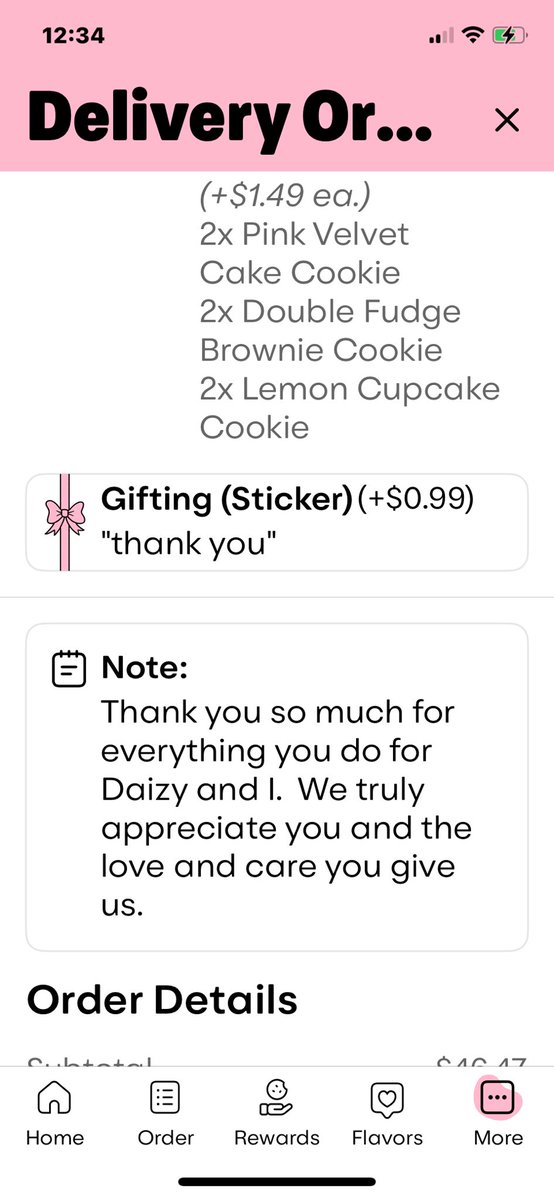 maidenhell63's tweet photo. @crumbl I ordered these for the veterinarian who saved my dogs life. They were delivered by a DoorDash driver who did not deliver a card and told the vet that she couldn't tell them who the cookies were from that. It was ordered anonymously. This is not OK. https://t.co/FpKBl2SlqQ
