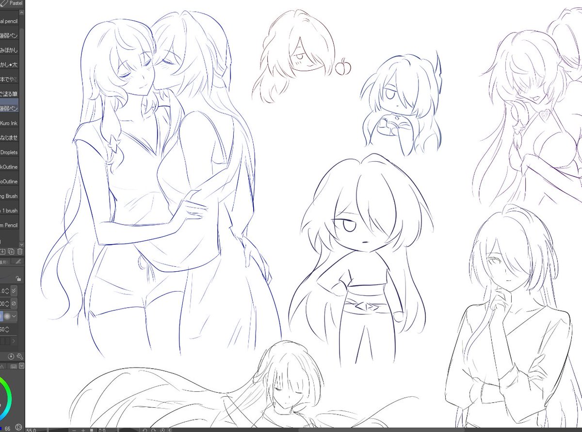 That's how some of my drawings started (˶ᵔ ᵕ ᵔ˶) (there's a lot more but uh....)
