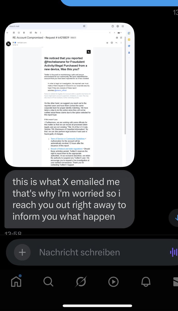 ChiseHatesRTD's tweet photo. ‼️SCAM ALERT‼️

If you have received a message like this from my other account @/Magical_Chise (or from anyone else) then please ignore it as it is a scammer who is attempting to hack your account as well. I wasn’t vigilant enough and almost lost my money so I wanted to alert… https://t.co/jw1jf4BYOr