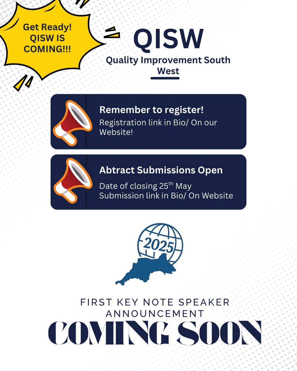 QISW (@qisouthwest) on Twitter photo Get ready QISW is COMING!
Don’t miss out on this fantastic conference!
Make sure you are registered and get abstracts submitted!
Registration and Abstract submission links on our website- see link in bio! Get ready QISW is COMING!
Don’t miss out on this fantastic conference!
Make sure you are registered and get abstracts submitted!
Registration and Abstract submission links on our website- see link in bio!