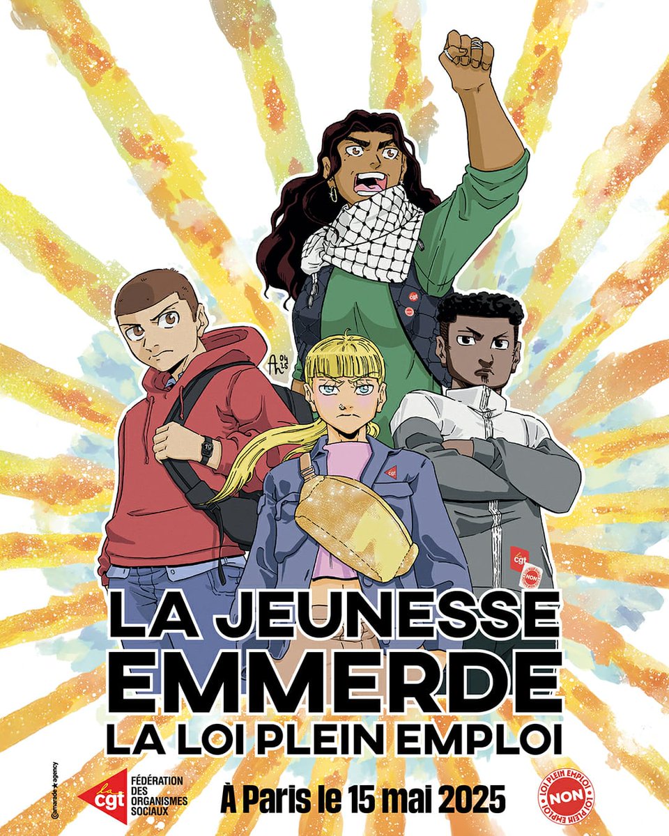 J - 2 avant la mobilisation nationale CGT des Missions Locales contre la Loi pour le Plein Emploi. Rendez-vous nombreux à Paris le 15 mai prochain. Tous aux Invalides !

On ne lâche rien ✊

#CGT #GRÈVE #15mai #CONTRELALOIPLEINEMPLOI #MISSIONSLOCALES