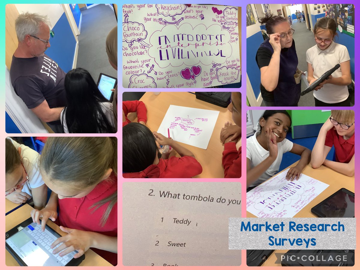 floweryfieldpri's tweet image. After rising to the challenge of the SATs reading paper 💪 Year 6 jumped back into their Enterprise project-brainstorming product/service ideas, sharpening their concepts, and using computing skills to create and test digital surveys. #ffpsyear6 #ffpscomputing #ffpsteamwork