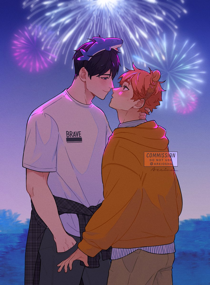 AreiosHQ's tweet image. #Haikyuu #kagehina #影日 
※ Commission 🎆