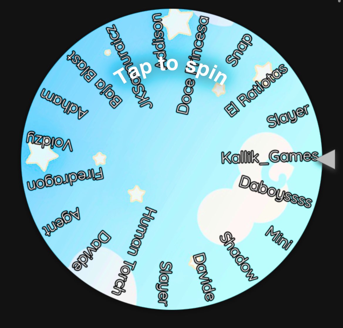 Updated wheel with those who took part in the #Fortography contest :3 

Thank you guys!!! I really appreciate each and every one of you 💕