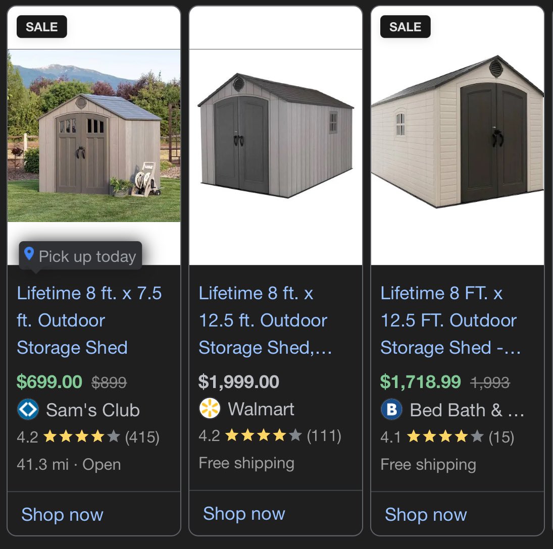 DONT MISS IT!! THESE SHEDS ARE $1,000+!!
