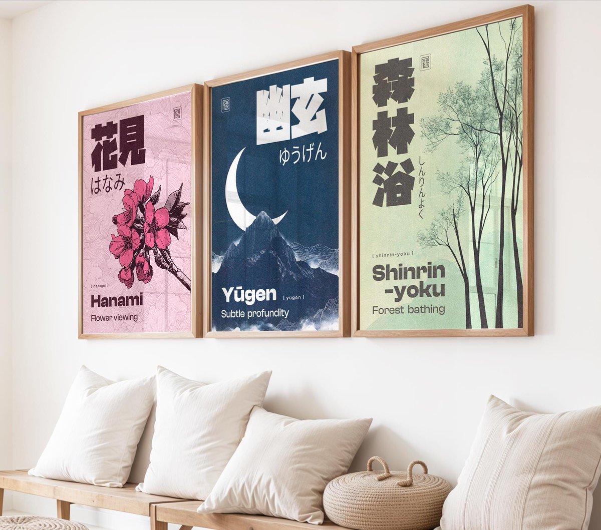 postereoo's tweet photo. 🌸✨ Elevate your space with our elegant printable art bundle inspired by Japanese philosophy! 

https://t.co/N5rAAZpj83

#hanami #yugen #shinrin #japanese #art #set #moon #mountain #print #nature #japandi #japan #zen #digital #download #retro #manga #forest #aesthetic #sakura https://t.co/QxqRJy4vwa