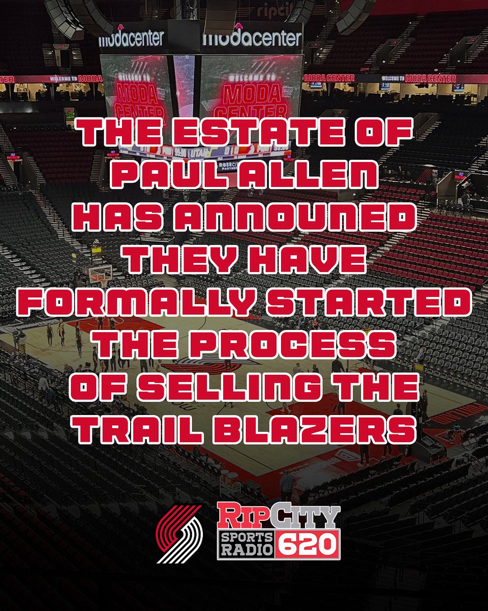 🚨 BREAKING 🚨 

The Paul Allen estate has announced they have officially started the process of selling the Trail Blazers.

🧵