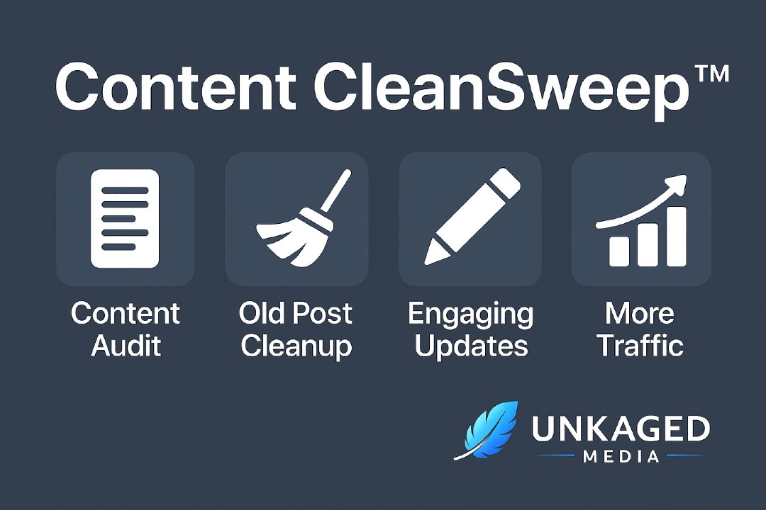 UnkagedM's tweet image. 🧹 Content CleanSweep™
Got old blog posts collecting dust? We refresh, optimize, and repurpose your content into rank-ready lead magnets.
#ContentMarketing #SEOContent #BlogOptimization 
👉 Fill out f.mtr.cool/bjgjqcuxst
DM us or comment “Let’s talk growth.”