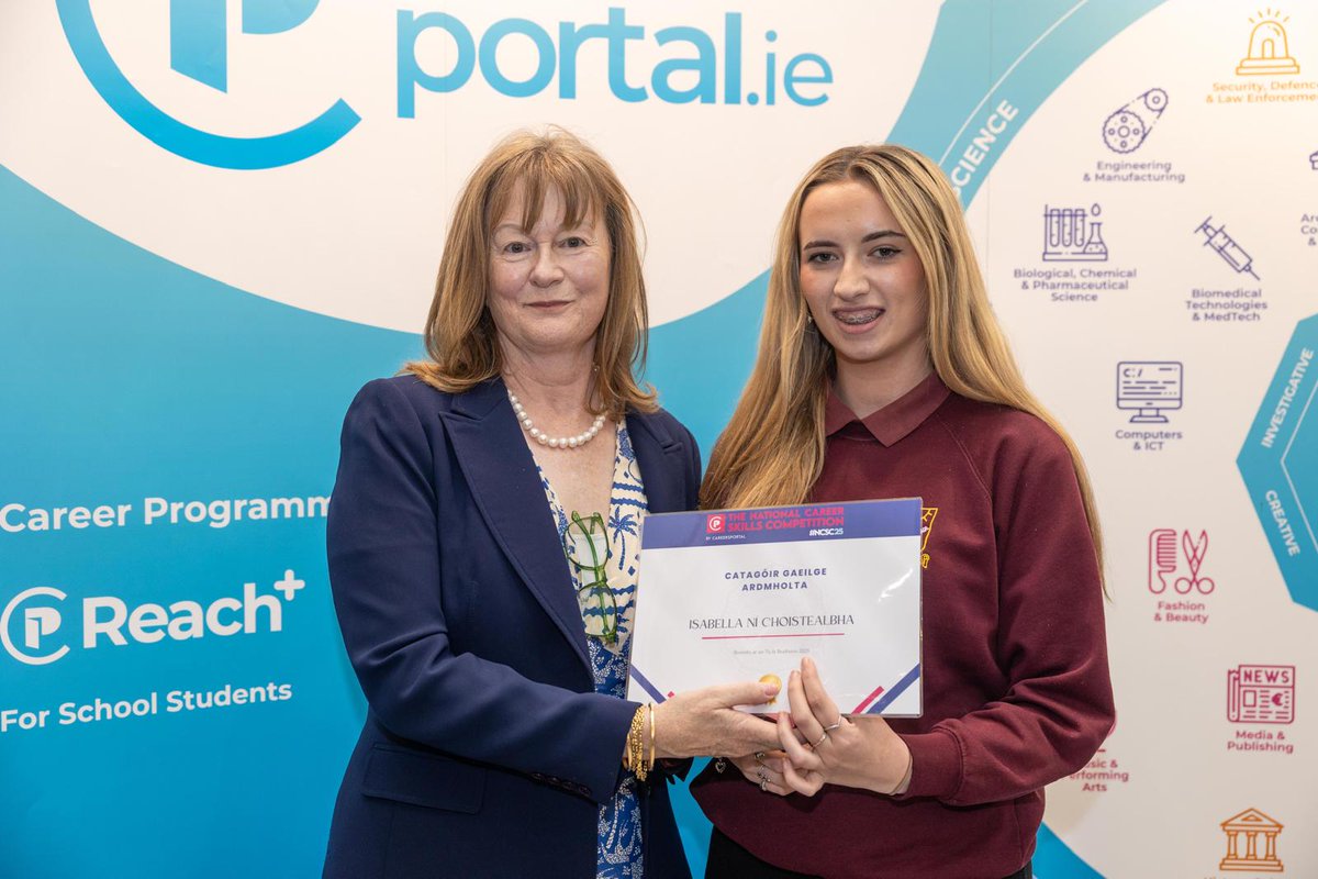 🎉🎉Comhghairdeas le Isabella Ní Choisdealbha as duais a bhaint amach sa chomórtas náisiúnta Scileanna Gairme 2025🎉🎉. <a href="/careersportal1/">The Careers Portal</a> <a href="/CoggOid/">COGG Oideachas</a> <a href="/GRETBOfficial/">Galway and Roscommon ETB</a>