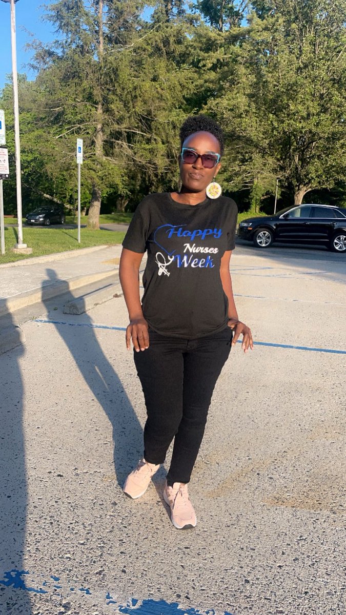 HopeJudith9's tweet image. Wrapping up Nurses Week with gratitude and appreciation for all the hardworking #Nurses and #Midwives out there! Rocking my "Happy Nurses Week" tee to show some love #OurNursesOurFuture #CaringForNursesStrengthensEconomies.Let's prioritize nurse well-being for a healthier future!