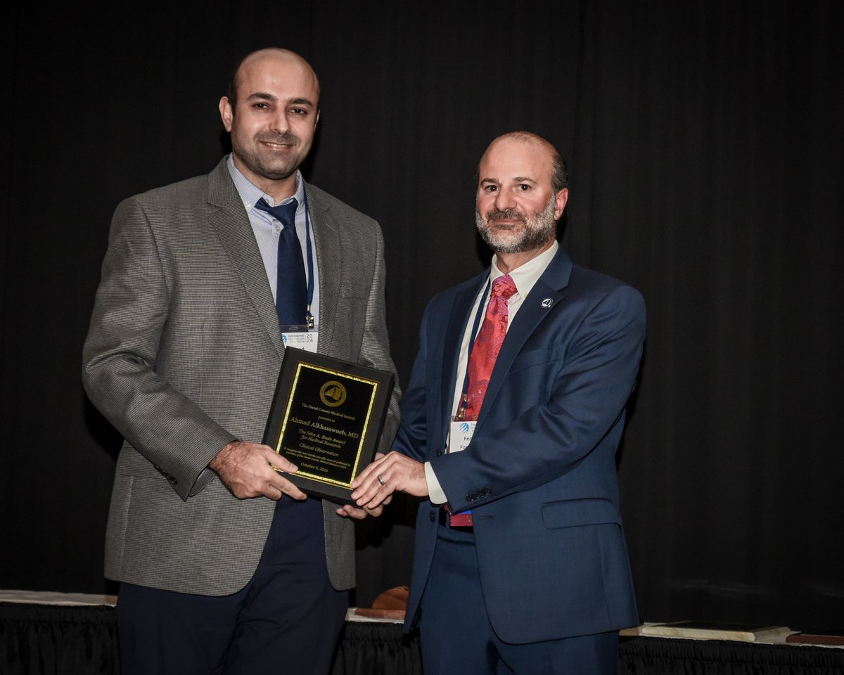 dcmsonline's tweet image. The entry period is open for the DCMS Beals & Shahin Awards! We annually recognize excellence in research published by members & residents in the areas of Original Investigation, Review, & Clinical Observation. Apply now: dcmsonline.org/BealsShahinEnt…
🏆 2024 winners pictured here