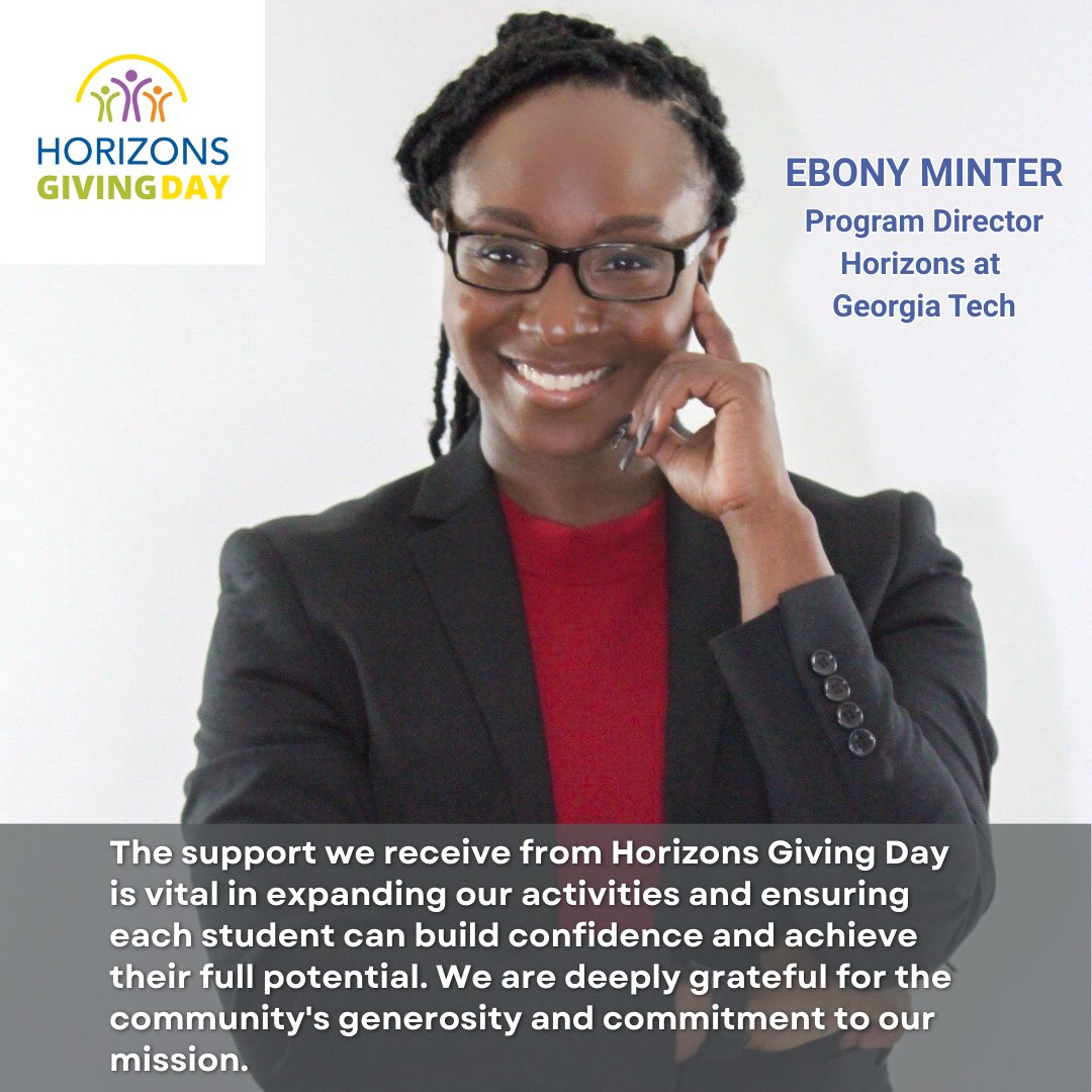 Join us in supporting Horizons at Georgia Tech – a program that transforms summer and shapes the futures of our scholars, the next generation of thinkers, leaders, and changemakers. 🧡 Give today. Change a life. tinyurl.com/HGTgiving25 #HorizonsGivingDay