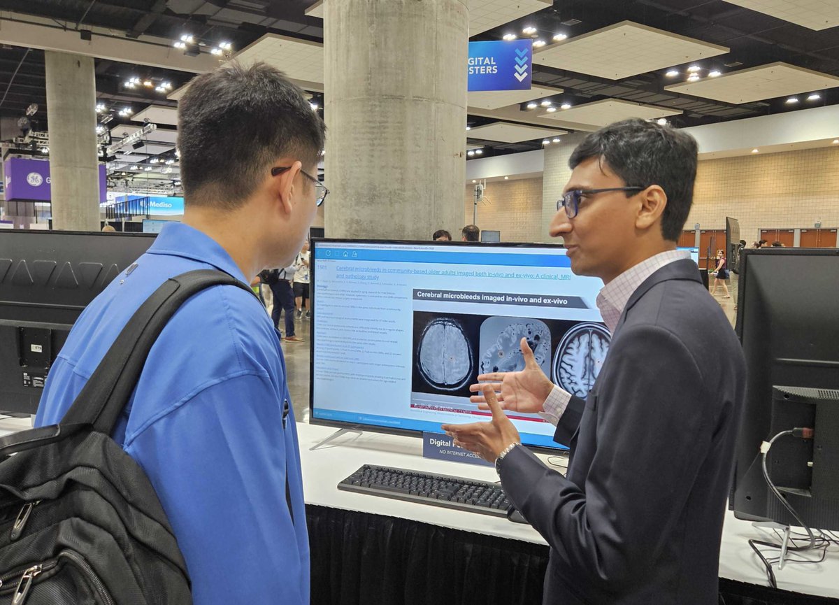 Tahmid Yasar explaining his findings when he compared in-vivo and ex-vivo MR images of microbleeds in 37 community based older adults.