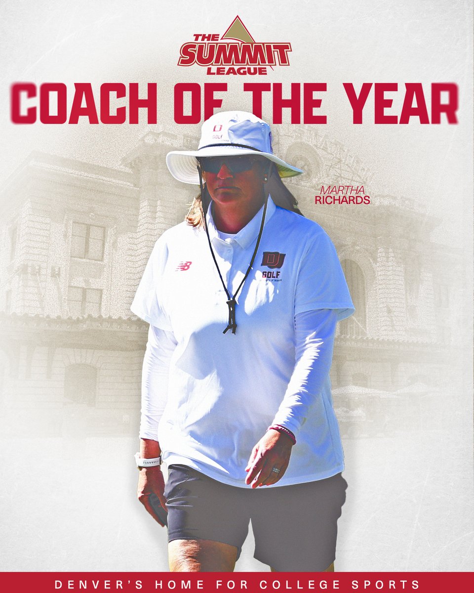 Denver Women's Golf (@du_wgolf) on Twitter photo Congratulations to head coach Martha Richards for earning her FOURTH straight <a href="/TheSummitLeague/">The Summit League</a> Coach of the Year honorsโผ๏ธ
#GoPios Congratulations to head coach Martha Richards for earning her FOURTH straight <a href="/TheSummitLeague/">The Summit League</a> Coach of the Year honorsโผ๏ธ
#GoPios