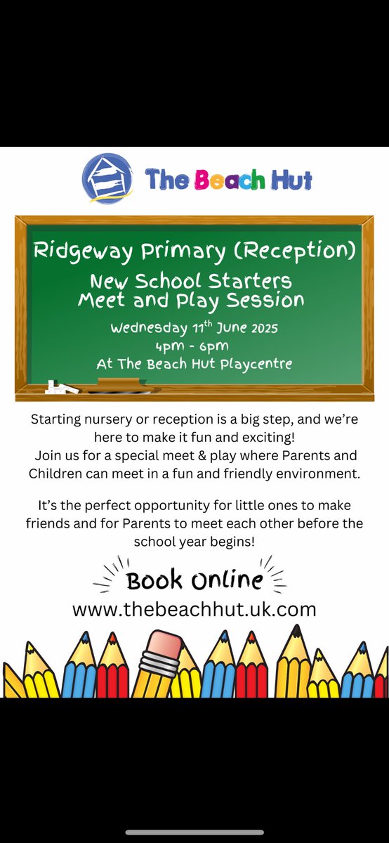 The Beach Hut meet and greet sessions for children starting in Sunbeams Nursery and Ridgeway Reception.