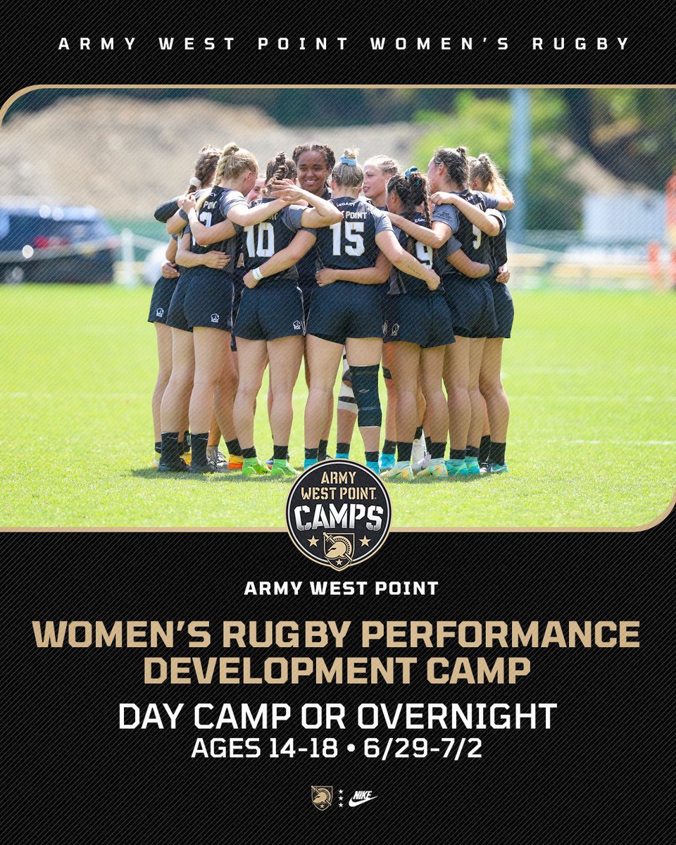 CAMP SEASON 🏔️💪

Whether you're just beginning your rugby journey or looking to elevate your game, sign up for our summer camp at West Point where you'll gain the tools, knowledge, and confidence to take your game to the next level!

Sign up 🔗➡️ armywomensrugby.totalcamps.com/shop/EVENT

#GoArmy