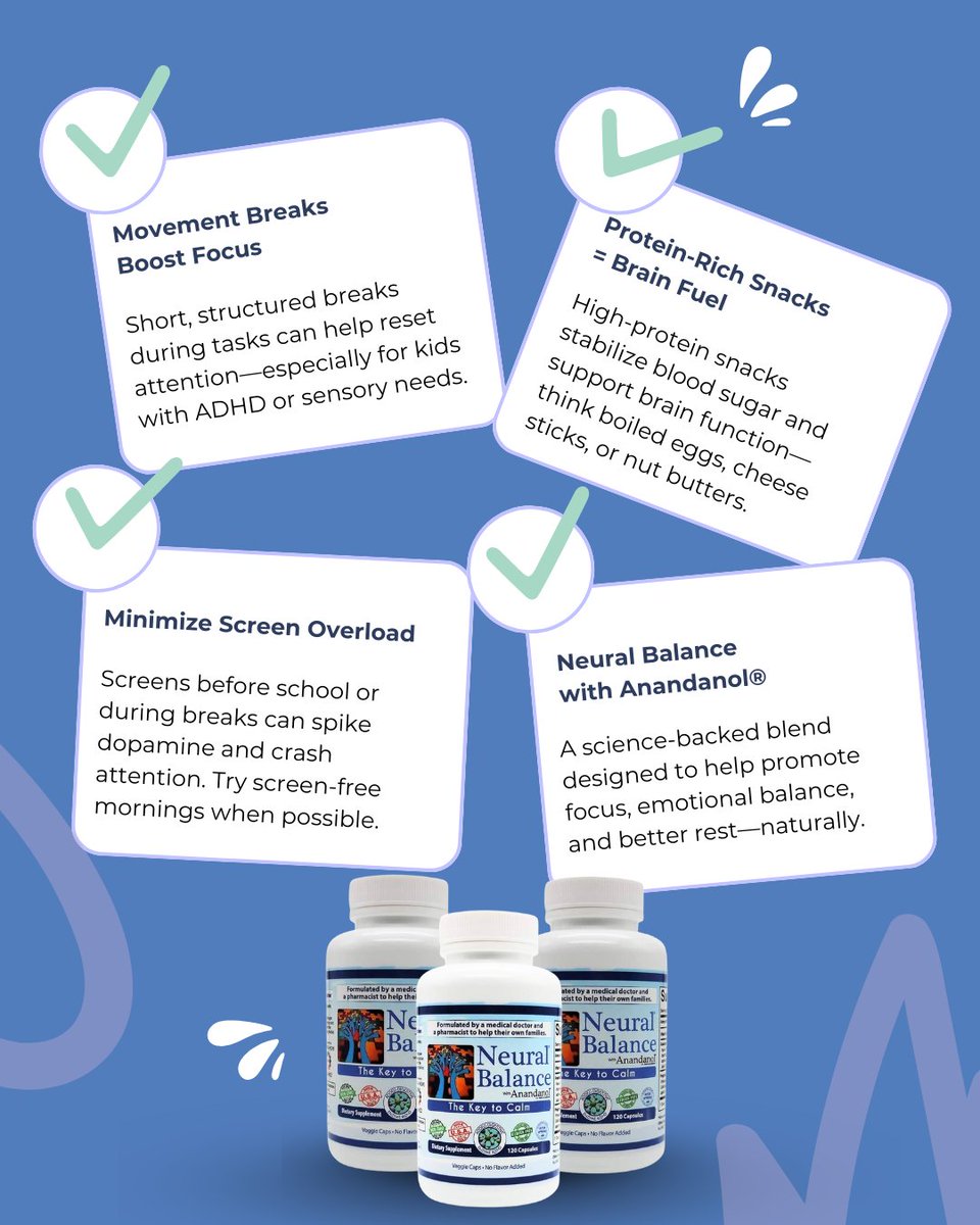 neural_balance's tweet image. Focus struggles don’t mean you’ve failed.
And they don’t always require medication.

If your child has ADHD, sensory challenges, or just trouble staying on task—there are gentle, natural ways to support them 💡✨

In  today’s post, we’re sharing 4 holistic tips to help improve…