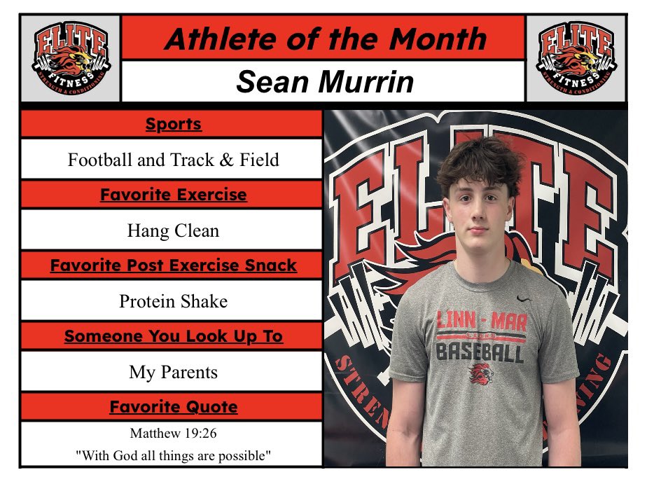 LinnMarSC's tweet image. 🌟 April Athletes of the Month! 🌟 
Congratulations to Sean Murrin and Sophia Hanlin!