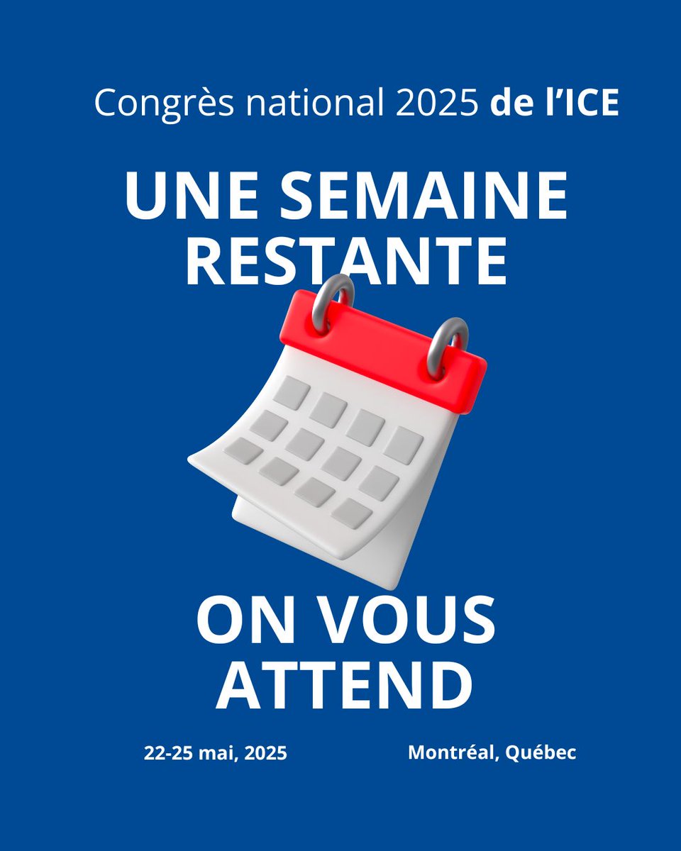 𝙏𝙝𝙚 𝘾𝙤𝙪𝙣𝙩𝙙𝙤𝙬𝙣 i𝙨 𝙊𝙣: 𝘼𝙄𝘾 2025 𝙉𝙖𝙩𝙞𝙤𝙣𝙖𝙡 𝘾𝙤𝙣𝙛𝙚𝙧𝙚𝙣𝙘𝙚 𝙎𝙩𝙖𝙧𝙩𝙨 𝙉𝙚𝙭𝙩 𝙒𝙚𝙚𝙠!  
📅 May 22–25, 2025 
📍 Montreal, QC 

We’re just over one week away from the AIC 2025 National Conference—there’s still time to register and join your peers for