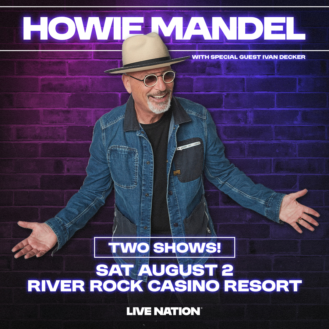 We’re thrilled to welcome Canadian comedy icon Howie Mandel and special guest Ivan Decker to River Rock Casino Resort on August 2 for a special night of stand-up! 🍁 

With decades of experience on stage and screen, Mandel brings his signature humour and sharp wit back to the