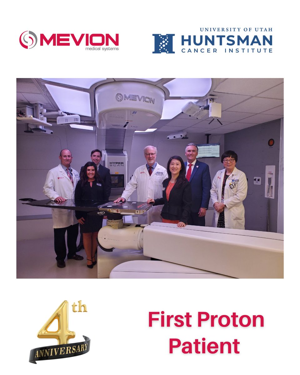 Mevion Medical (@mevionmedical) on Twitter photo Celebrating 4 years of proton therapy at <a href="/huntsmancancer/">Huntsman Cancer Institute</a>! 🎉
Powered by the MEVION S250i #ProtonTherapy System, HCI continues to advance cancer care with precision and compassion. We're proud to partner with such a leading institution in proton therapy. Celebrating 4 years of proton therapy at <a href="/huntsmancancer/">Huntsman Cancer Institute</a>! 🎉
Powered by the MEVION S250i #ProtonTherapy System, HCI continues to advance cancer care with precision and compassion. We're proud to partner with such a leading institution in proton therapy.
