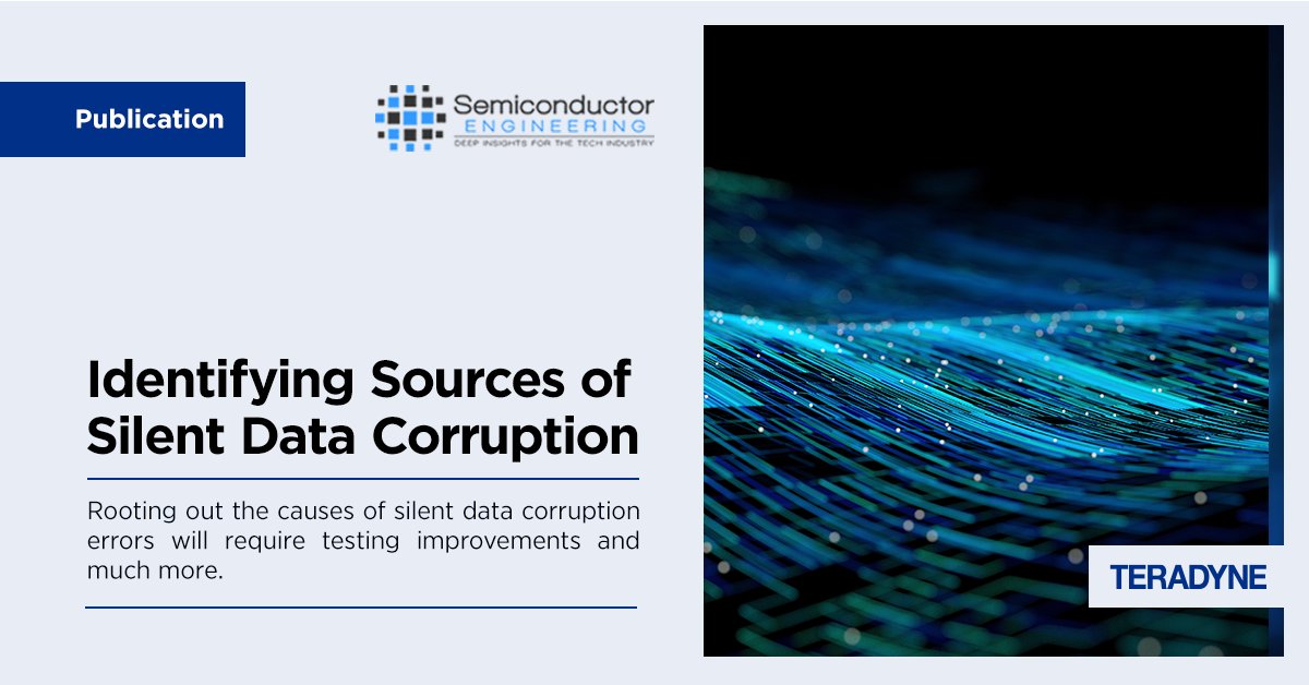 Silent data corruption is rising as errors spread through heavily used data centers. Teradyne’s Nitza Basoco explains in Semiconductor Engineering how stress pushes devices to their limits, urging new test strategies for reliability.
🔗 Learn more: bit.ly/43eEMEn