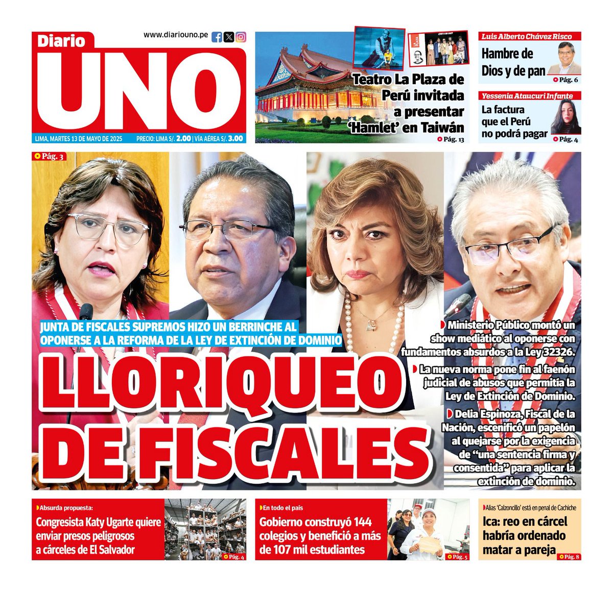 MayePeru's tweet photo. 🗞️En mi columna de hoy Martes "La factura que el Perú no podrá pagar"
por @diariounoperu https://t.co/inQlXF4c70