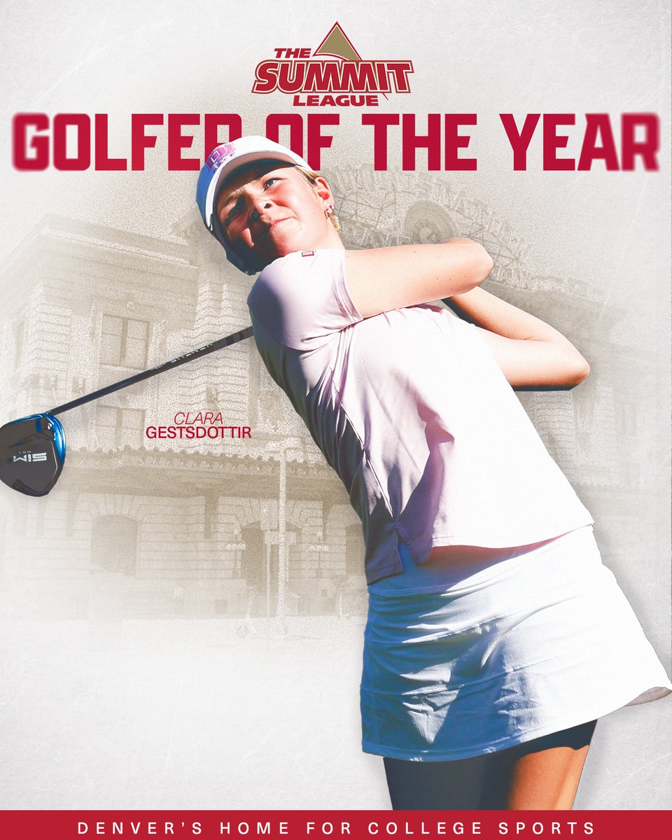 Denver Women's Golf (@du_wgolf) on Twitter photo After earning back-to-back individual conference titles, Clara Gestsdottir earned <a href="/TheSummitLeague/">The Summit League</a> Golfer of the Year recognitionโผ๏ธ
๐bit.ly/457EGRd
#GoPios After earning back-to-back individual conference titles, Clara Gestsdottir earned <a href="/TheSummitLeague/">The Summit League</a> Golfer of the Year recognitionโผ๏ธ
๐bit.ly/457EGRd
#GoPios