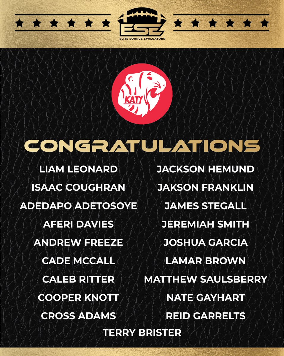 Elite Source Evalutors (@esereports) on Twitter photo 🏈 @KatyFootball <a href="/GaryJoseph5/">Gary Joseph</a> make sure your athletes are signed up for our exclusive ESE Gridiron Showcase. ✅
If your athletes received a DM/EMAIL/TXT from us, that means they’ve been identified as one of the top players in Texas and have been invited to the ESE Gridiron 🏈 @KatyFootball <a href="/GaryJoseph5/">Gary Joseph</a> make sure your athletes are signed up for our exclusive ESE Gridiron Showcase. ✅
If your athletes received a DM/EMAIL/TXT from us, that means they’ve been identified as one of the top players in Texas and have been invited to the ESE Gridiron