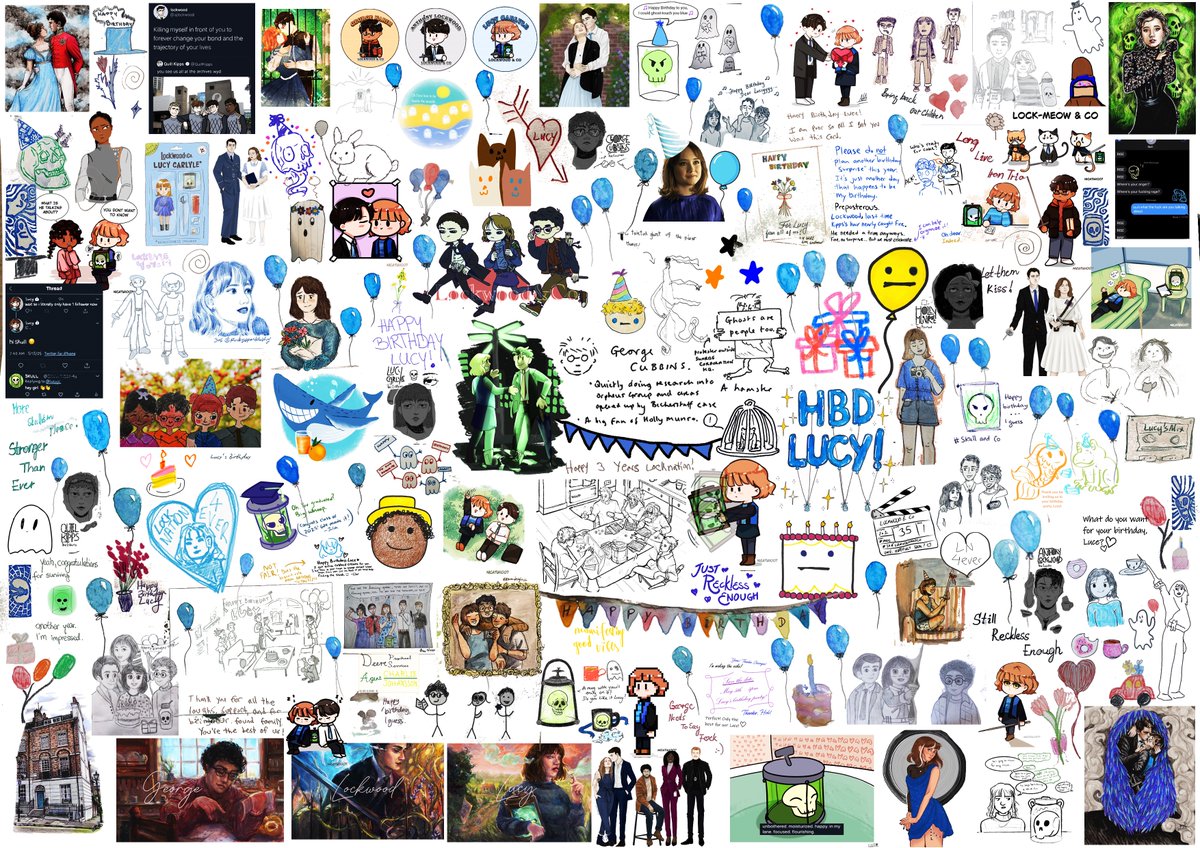 HERE IT IS!!

the TENTH virtual thinking cloth of Locknation!!

With over 2,000 doodles (?!?!) from every corner of the globe 🌎🌎🌎 all coming together to celebrate Lucy's birthday!! 🎂🎂🎆🎆

Once again, as always, I cannot thank you all enough for joining in on these!! 
These