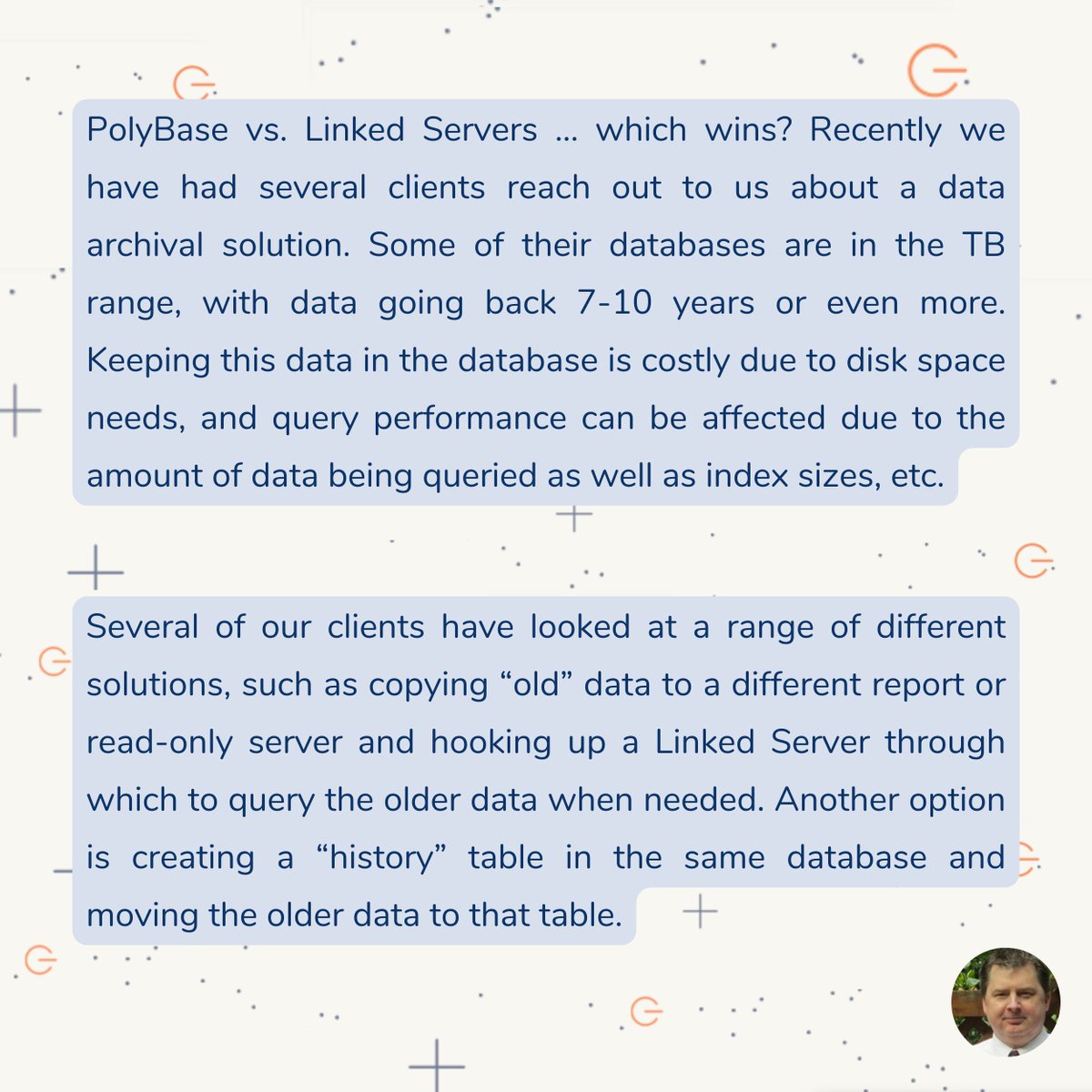 SQLGroup's tweet image. hubs.ly/Q03l_f0F0
#sql #sqlserver #microsoftsqlserver #learnsql #sqlexperts #learnsqlserver #polybase #linkedservers #dba #databaseadministrator #database #data #datascience #dataadmin #dba