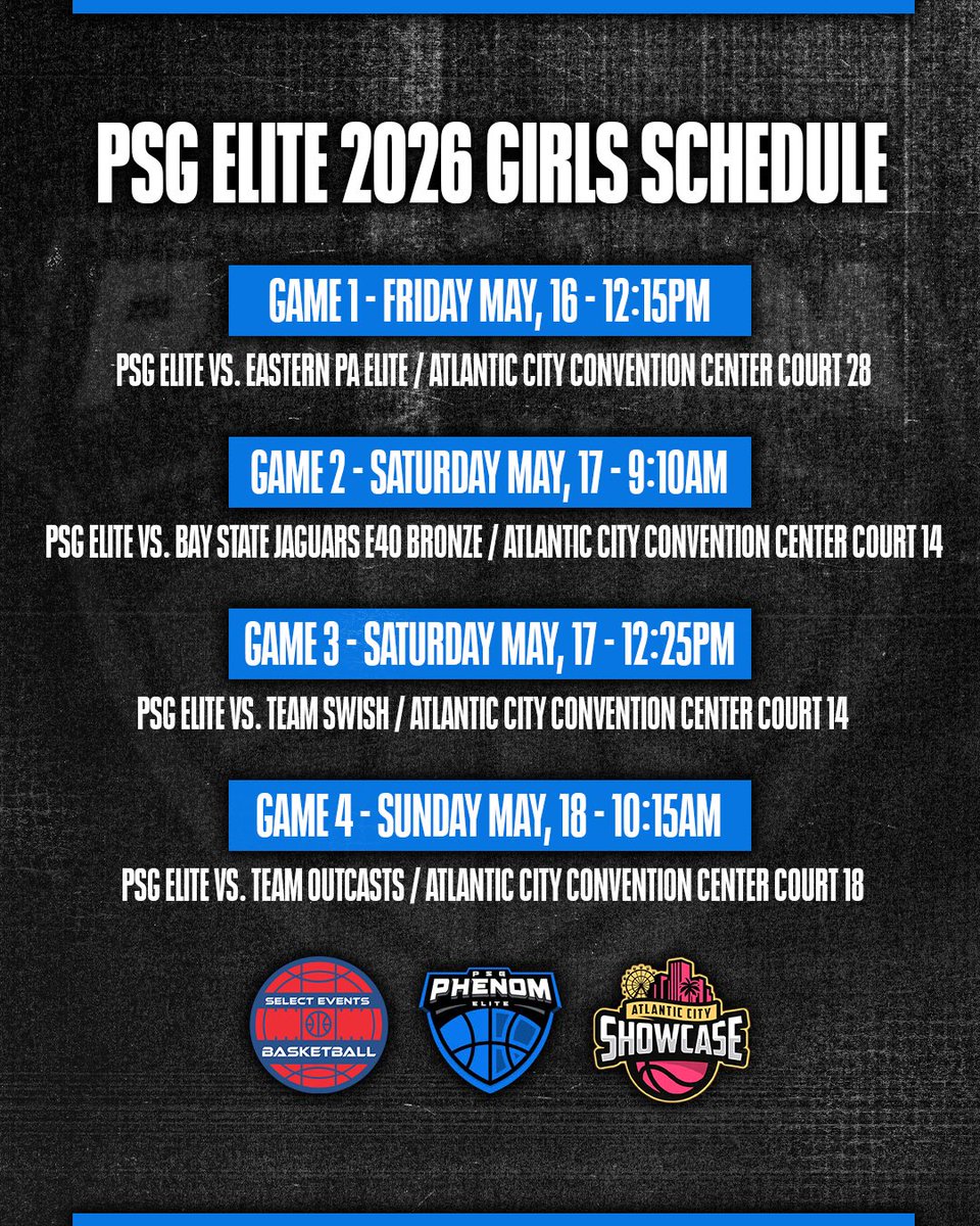Kaylee Fortin (@fortinkaylee) on Twitter photo I will be @Selecteventsbb Atlantic City Showcase - Schedule ⏬️#PSGEliteBball
Coach <a href="/CoachMikeRoux/">Mike Roux</a>
Coach <a href="/PSGEliteCoachJM/">TheFlashyone23</a>
Coach <a href="/Mokenseff/">Seth Dobson</a>
@PSGEliteBball <a href="/ethman43/">Ethan Fuller</a> <a href="/BashHoopsNE/">Bash Hudson</a> <a href="/TrevorHass/">Trevor Hass</a> <a href="/DylanThayer0/">Dylan Thayer</a> <a href="/GirlsHoopSeries/">Girls Hoops Series</a> <a href="/NERRHoops/">New England Recruiting Report NERRHoops</a> <a href="/nehoopjournal/">New England Basketball Journal</a> <a href="/PGHNewEngland/">Prep Girls Hoops New England</a> I will be @Selecteventsbb Atlantic City Showcase - Schedule ⏬️#PSGEliteBball
Coach <a href="/CoachMikeRoux/">Mike Roux</a>
Coach <a href="/PSGEliteCoachJM/">TheFlashyone23</a>
Coach <a href="/Mokenseff/">Seth Dobson</a>
@PSGEliteBball <a href="/ethman43/">Ethan Fuller</a> <a href="/BashHoopsNE/">Bash Hudson</a> <a href="/TrevorHass/">Trevor Hass</a> <a href="/DylanThayer0/">Dylan Thayer</a> <a href="/GirlsHoopSeries/">Girls Hoops Series</a> <a href="/NERRHoops/">New England Recruiting Report NERRHoops</a> <a href="/nehoopjournal/">New England Basketball Journal</a> <a href="/PGHNewEngland/">Prep Girls Hoops New England</a>