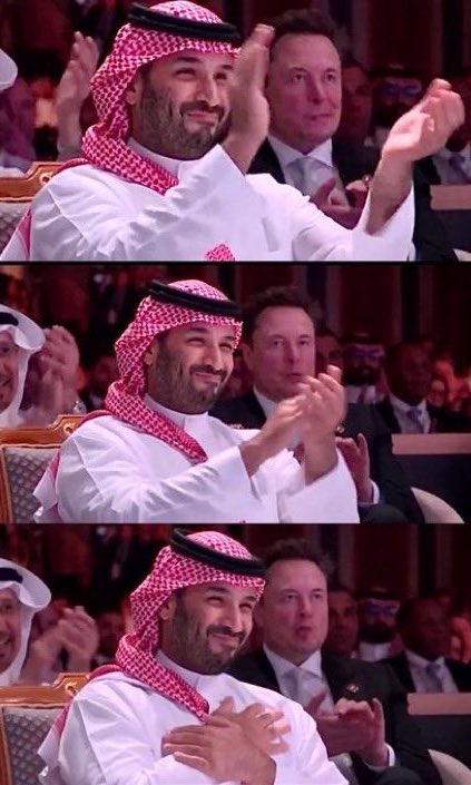 تفاعل وردة فعل ولي العهد الأمير #محمد_بن_سلمان بعد إعلان #ترمب رفع العقوبات عن #سوريا 

 #ترمب_في_الرياض