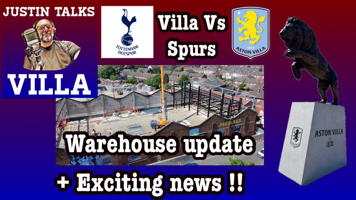 New episode out now…

Spurs game 
New lion statue 
New footage of warehouse building 
What’s coming up on channel
Exciting announcement 

Please share 

#avfc 

Link 
👇🏻👇🏻👇🏻
youtu.be/QJtnJ0TKB6s?si…