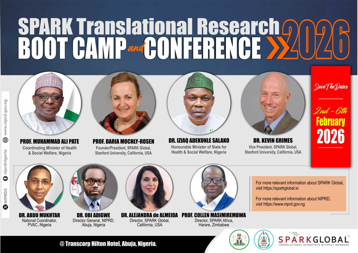 <a href="/NIPRD2/">NIPRD</a> is partnering with SPARK GLOBAL to host the annual SPARK Translational Research Bootcamp and Conference in Nigeria, 2-6 February, 2026 to train and educate local African scientists to address the health needs of the continent. Read more sparkglobal.io/spark-global-a…
<a href="/DrAdigwe/">Dr Obi Adigwe</a>