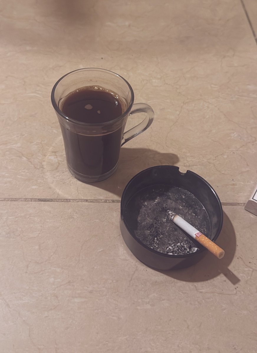 you believe in your god i'll believe in the good old coffee n cig