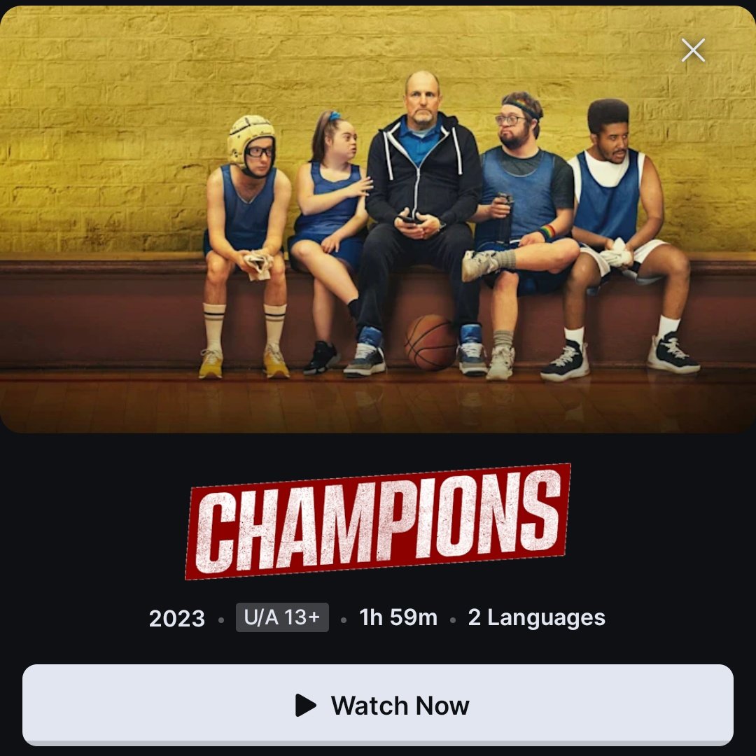 hardik520's tweet photo. Watch the original film CHAMPIONS instead of  remake #SitaareZameenPar, also available in Hindi only on #JioHotstar #SitaareZameenPar https://t.co/Za2FTQSVGv