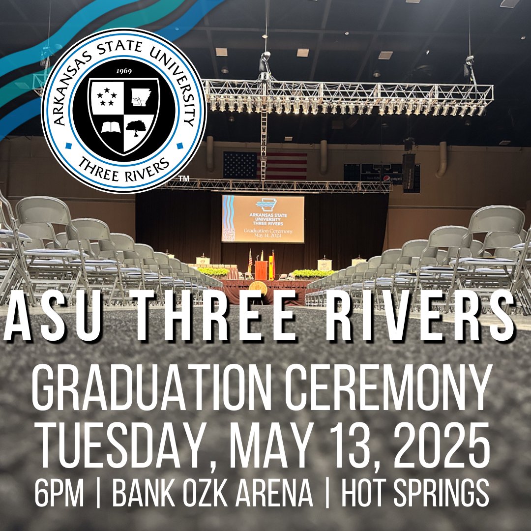 🎓✨ Graduation Day is HERE! ✨🎓
📍 Bank OZK Arena | Hot Springs 🗓️ Monday, May 13 ⏰ 6:00 PM
Get ready to celebrate the incredible achievements of our students as they cross the stage and step into their futures! Don't forget to double-check the safety guidelines!