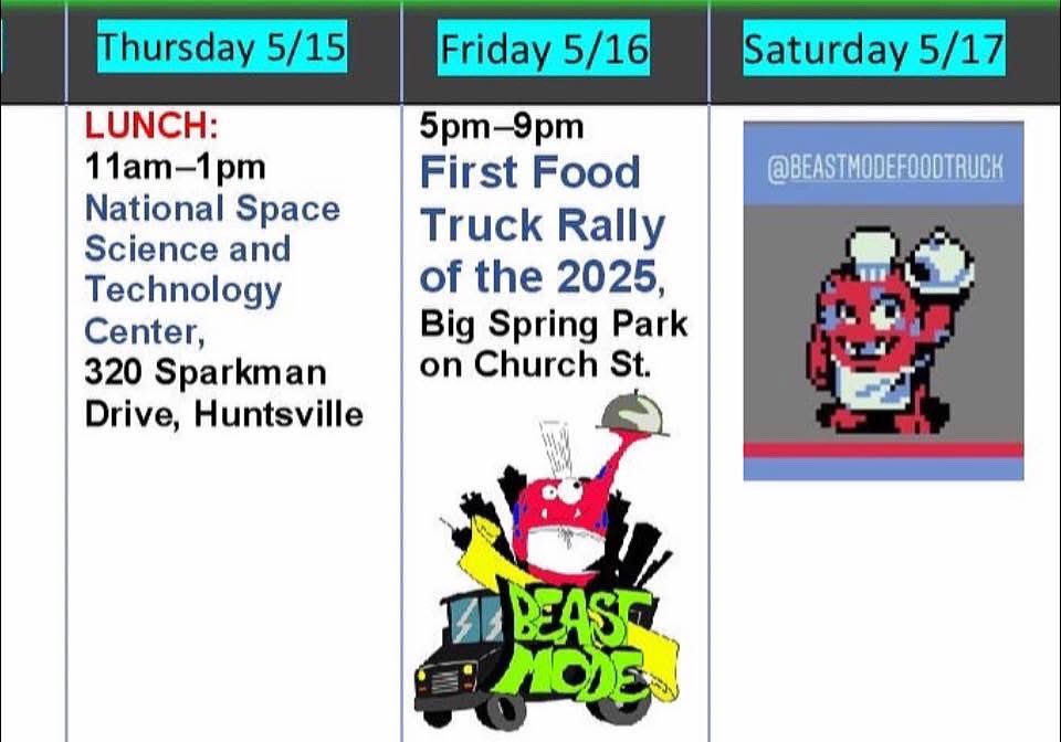 beastmodefoodtr's tweet photo. Our revised schedule for this week. https://t.co/fxZBjDjERq