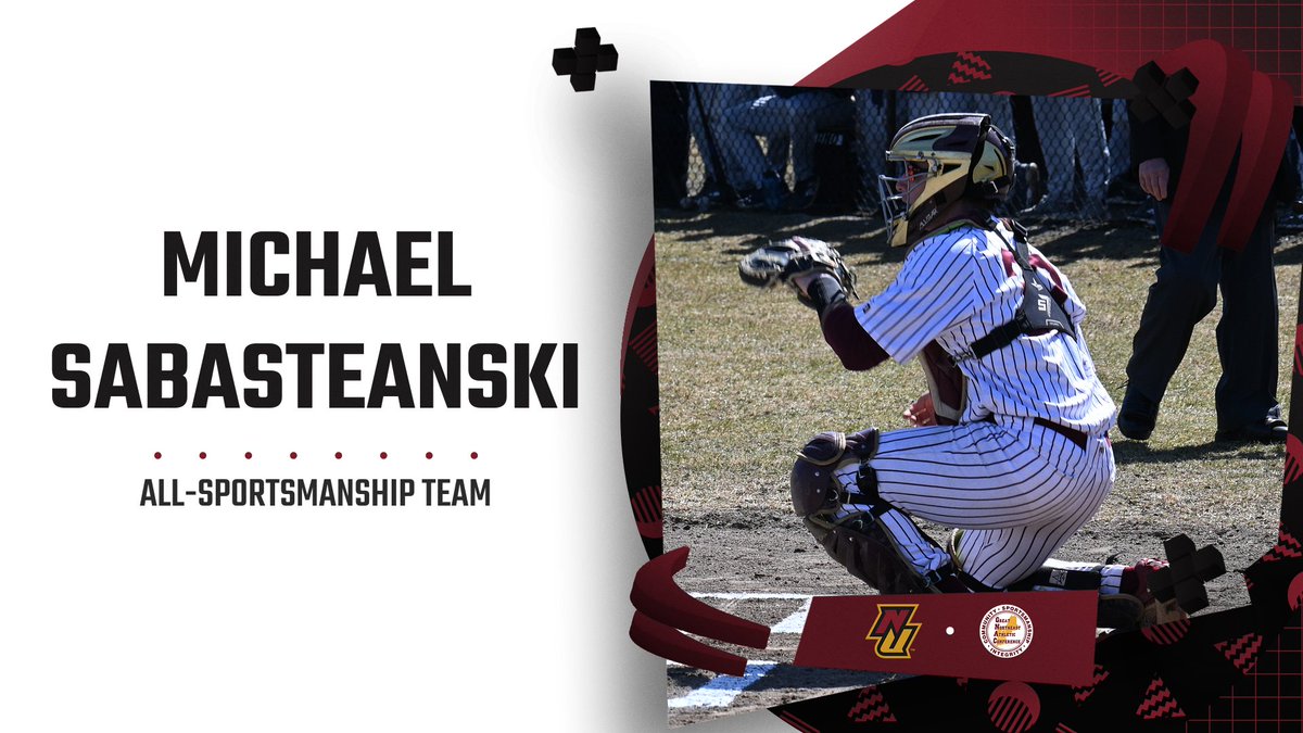 As part of the <a href="/TheGNAC/">Great Northeast Athletic Conference</a>  postseason awards for baseball, <a href="/NorwichBaseball/">Norwich Baseball</a>  catcher Michael Sabasteanski was named to the All-Sportsmanship team for the second straight year. #RollWick #d3baseball #theGNAC 

STORY: bit.ly/3RZh2Pn
