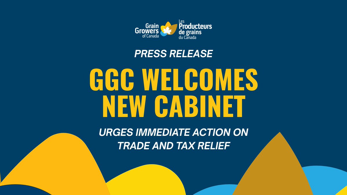 GGC welcomes the new federal Cabinet and urges immediate action to reset key trade relationships, deliver tax relief, and support the viability of family-run grain farms across Canada. 

👉Read more: tinyurl.com/4skatd6d