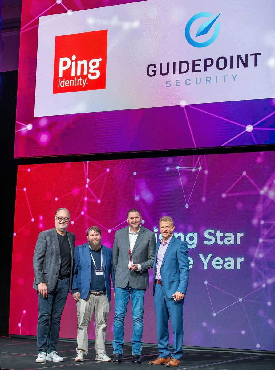 Dale_Madden (@dale_madden) on Twitter photo <a href="/GuidePointSec/">@guidepointsec</a> has been named <a href="/pingidentity/">Ping Identity</a>'s Rising Star Partner of the Year!
Thank you, Ping Identity, for your valued partnership!
#PingPartner #Cybersecurity <a href="/GuidePointSec/">@guidepointsec</a> has been named <a href="/pingidentity/">Ping Identity</a>'s Rising Star Partner of the Year!
Thank you, Ping Identity, for your valued partnership!
#PingPartner #Cybersecurity