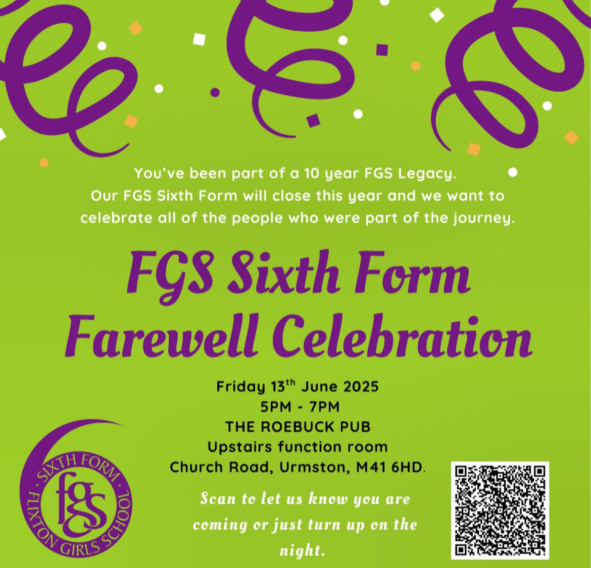 We hope you can join us! Scan the QR code to let us know