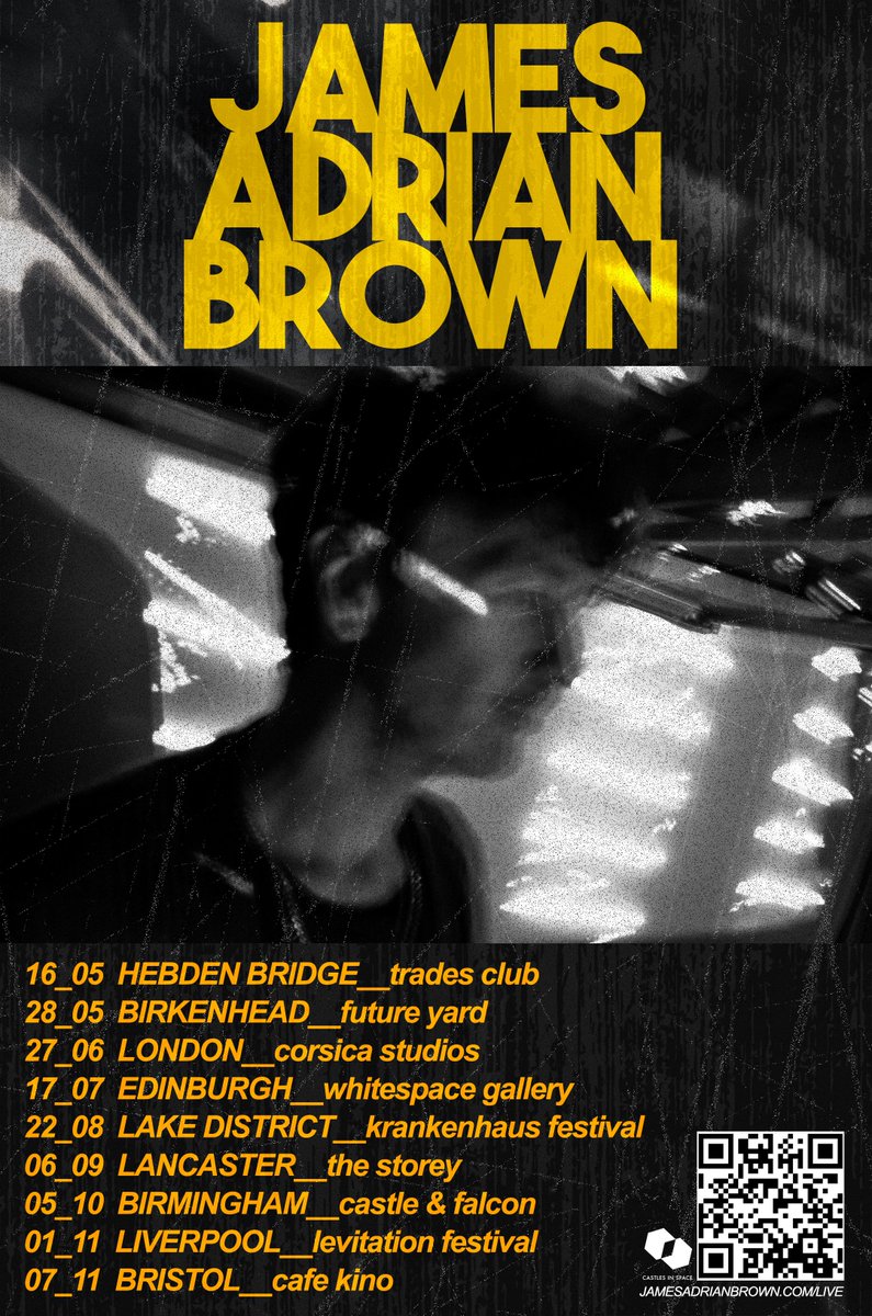 James Adrian Brown (@jamadrianbrown) on Twitter photo Playing shows all over this year and loads more dates to be announced after the summer to help push a certain record 😉 Hebden Bridge <a href="/thetradesclub/">The Trades Club</a> this Friday to get the ball rolling with <a href="/KaylaPainter/">Kayla Painter 💜🌎</a> <a href="/sulkrooms/">Sulk Rooms</a> & Lo Five
See you in the thick of it x
jamesadrianbrown.com/live Playing shows all over this year and loads more dates to be announced after the summer to help push a certain record 😉 Hebden Bridge <a href="/thetradesclub/">The Trades Club</a> this Friday to get the ball rolling with <a href="/KaylaPainter/">Kayla Painter 💜🌎</a> <a href="/sulkrooms/">Sulk Rooms</a> & Lo Five
See you in the thick of it x
jamesadrianbrown.com/live