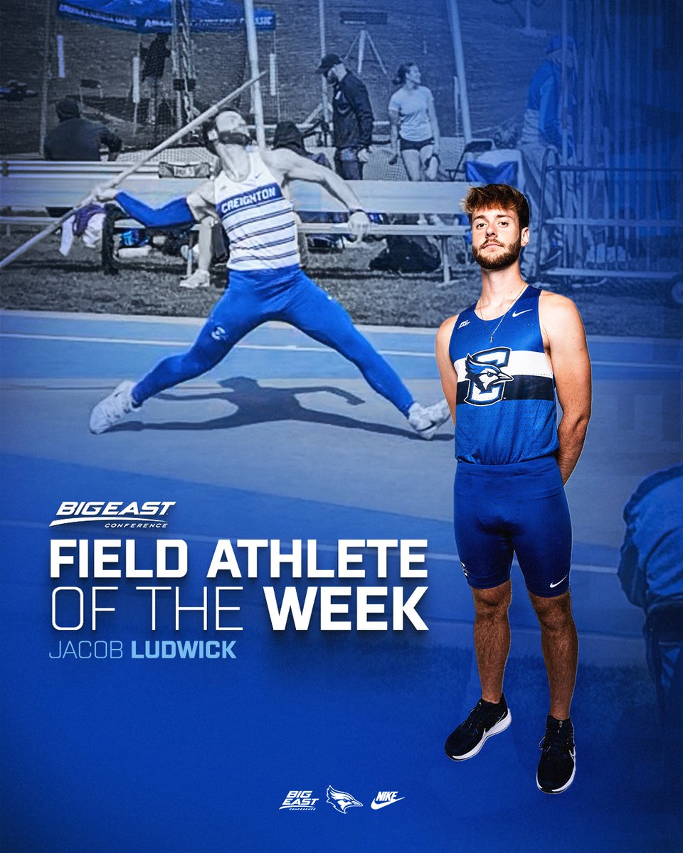 Jacob Ludwick makes program history as our first BIG EAST Field Athlete of the Week! 
#EyesUp #GoJays #CUxctf

gocreighton.com/news/2025/5/13…