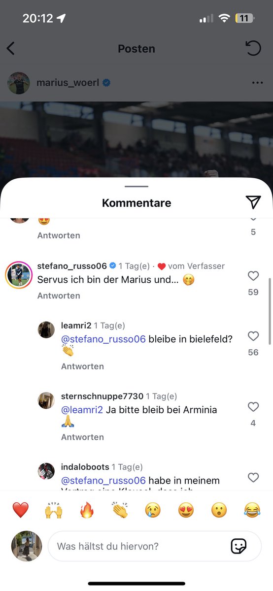 Hab da was unter Wörls Instagram Beitrag entdeckt 🤭