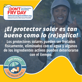 Protéjase a sí mismo y a sus seres queridos usando su protector solar todos los días, ☔ o ☀️. ¡Vuelva a aplicarlo cada dos horas o después de sudar o mojarse! #DontFryDay #mowx #ilwx #stlwx