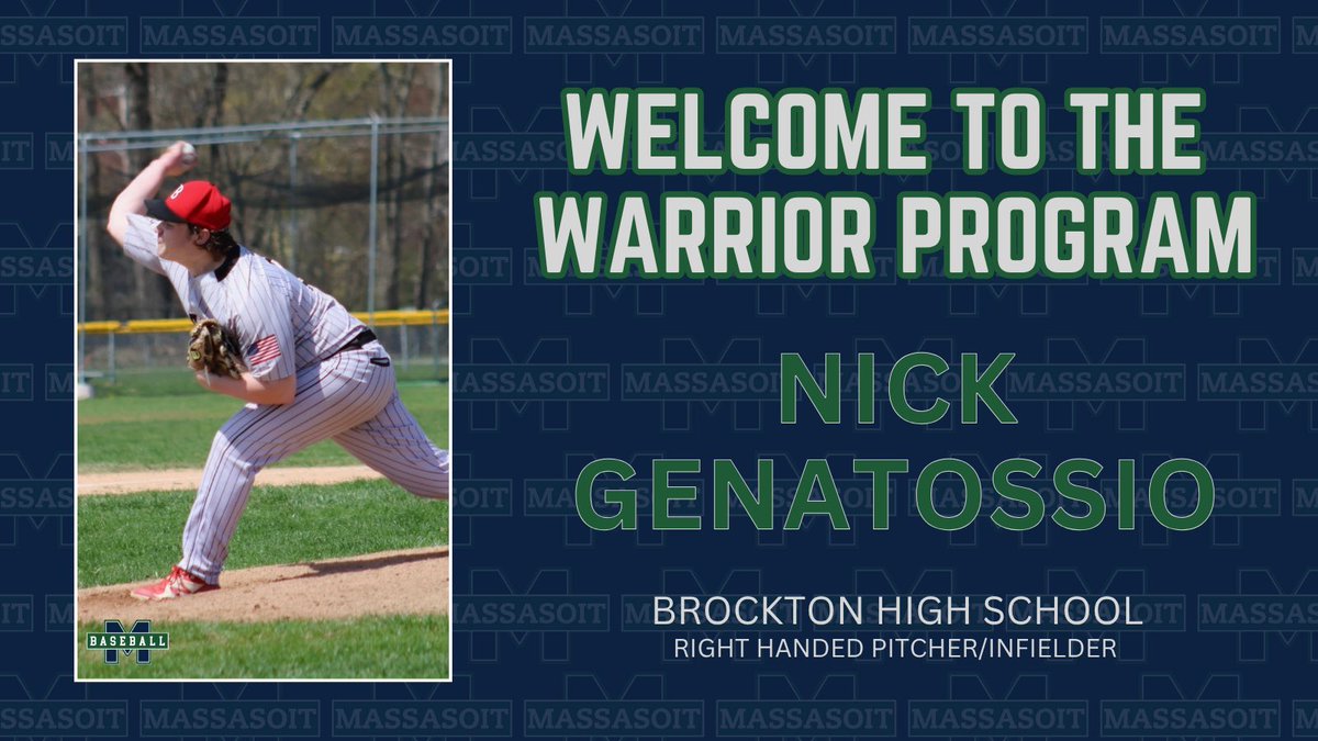 We are excited to announce our RHP/outfielder commit from Brockton High School. Welcome to the Warrior Baseball family Nick!!

#RollWarriors